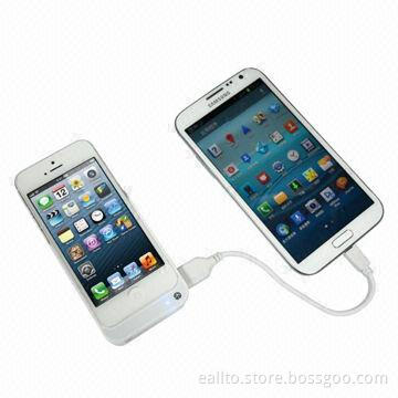4,200mAh Capacity Backup Case of iPhone 5 with Extra USB Slot, Measures 135 x 61 x 19mm